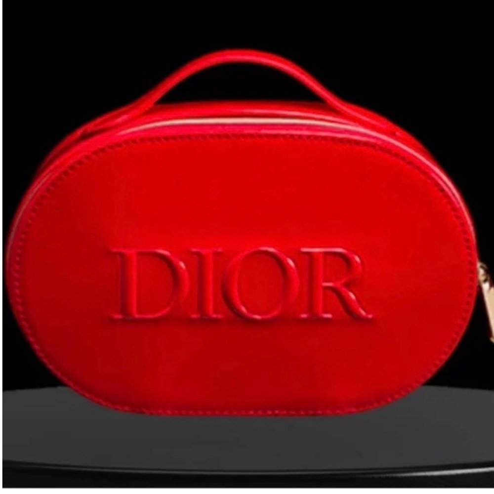 Dior Red Cosmetic Bag